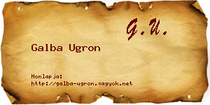 Galba Ugron névjegykártya